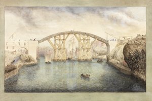 建設中の最初のサンダーランドブリッジ 作： Unknown artist