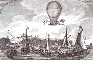イギリス海峡の最初の空中横断 作： Unknown artist