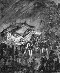 シャルル5世（1500-1558）のドイツ・インシュプルックへの逃避行（1552年 作： Unknown artist