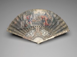 エフタが娘に会う扇子、1740年代から50年代 作： Unknown artist