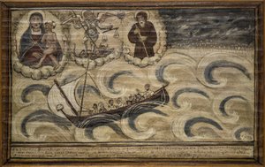 元ヴォト（ex voto）の船員は、ナポリ近郊のトッレ・デル・グレコのカルミネ教会から来る海の危険に生き残った船員の献身と感謝の誓いとして、人気のあるオファーをする 作： Unknown artist