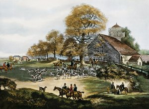 イギリス・サリー州でのフォックス・ハンティング 作： Unknown artist