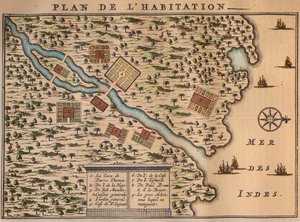 フランソワ・ルグアトのロドリゲス島への移住地図 - Le plan de l