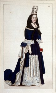 フランソワーズ・ドービーニュ、マントノン侯爵夫人（1635-1719）、フランスの貴婦人。18世紀末のエングレーヴィング。 作： Unknown artist