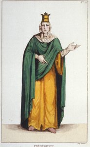 フレデゴンド。ネウストリアの女王（545-597）の彫刻（1830年 作： Unknown artist