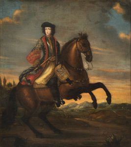 Frederic IV de Holstein Gottorp a cheval - 馬上のホルスタイン＝ゴットルプ公フレデリック4世（1671-1702）の肖像、アノニマス 。油彩・キャンバス 作： Unknown artist