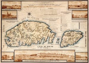 マルタのフランス海図、1798年頃（写本） 作： Unknown artist