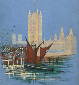 1890年に出版された『London Pictures』の表紙 作： Unknown artist