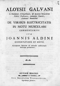 De Viribus Electricitatis in Motu Musculari Commentarius "の扉 イタリアの物理学者ルイジ・ガルヴァーニによる動物の筋肉における電気の循環についての論考