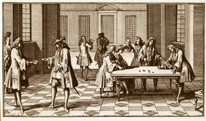 18世紀のゲームルーム - 1708年、ピエール・レモン・ド・モンモルトの「Essay d