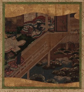 庭とインテリア：女性の肖像画を描くアーティスト 作： Unknown artist