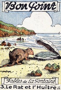 ジャン・ド・ラ・フォンテーヌの寓話「The rat and the oyster（ネズミと牡蠣）」にも通じるところがあります。 作： Unknown artist