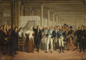 ギョーム・デュピュイトレン（1777-1835）、オテル・デューにて、シャルル10世に目の手術を施す（1825年頃）（油彩・カンヴァス 作： Unknown artist