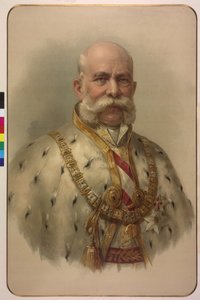 フリースローブ姿の半身像の皇帝フランツ・ヨーゼフ1世 作： Unknown artist