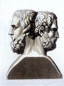 ヘロドトス（紀元前484年～紀元前425年）、ギリシャの歴史家、トゥキサイド（紀元前465年頃～紀元前395年）。 作： Unknown artist
