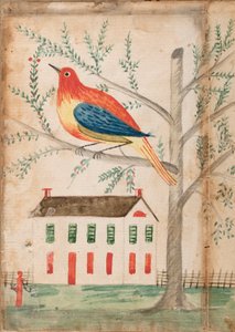 木の上の家と鳥 作： Unknown artist