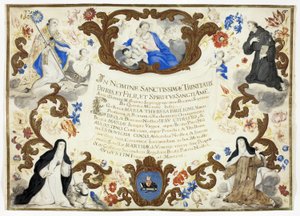 シスター・マリア・テレジア・バリオーニの叙任証明書 作： Unknown artist
