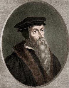 ジョン・カルヴァン - Jean Calvin 1509-1564 - エングレーヴィング - 19世紀 作： Unknown artist