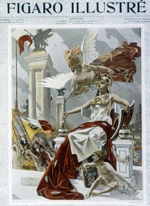 1900年の万国博覧会。アレゴリー（『フィガロ・イラストレイテッド』1899年5月号掲載 作： Unknown artist