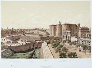 1740年のバスティーユ（監獄） - 「Paris a travers les ages」（19世紀後半）より 作： Unknown artist