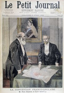 仏英合同会議：ポール・カンボン氏とソールズベリー卿 - 1899年9月4日付「Le PetitJournal」にて 作： Unknown artist