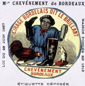 ボルドレー・ポリッシュ・ディット・レ・ブリラン」のラベル。Chevènement de Bordeaux".19世紀 作： Unknown artist