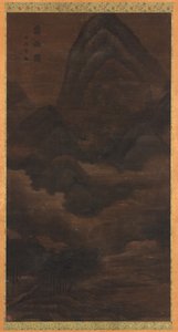 風景: 山の雨 作： Unknown artist