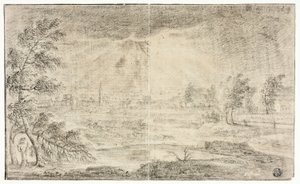 村のある風景 作： Unknown artist