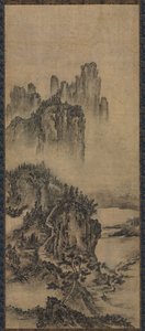 遠寺のある風景 作： Unknown artist