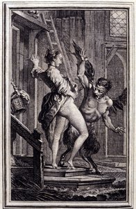 Le Diable de Papefiguier- ジャン・ラ・フォンテーヌの「詩による物語と短篇集」の中の作品。1762. 作： Charles Eisen