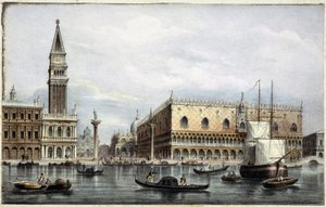 Le mole vu du canal - "Album of the main views of Venice", ill. by Marco Moro, ed.Gio Brizeghel, v.1840 作： Unknown artist
