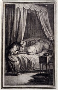 Le remede - Jean La Fontaineの「詩による物語と短篇集」の中で。1762. 作： Unknown artist
