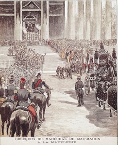 1893年10月22日、パリのマドレーヌ教会で行われたパトリス・ド・マック・マホン侯爵（またはマック・マホン）（1808-1893）の葬儀（19世紀のイラスト 作： Unknown artist