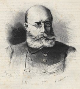 Louis Léon César Faidherbe (1818 - 1889) フランスの将軍であり植民地支配者、19世紀のエングレーヴィング。ビアンケッティ・コレクション