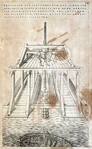 沈没船から商品を回収する機械 作： Unknown artist