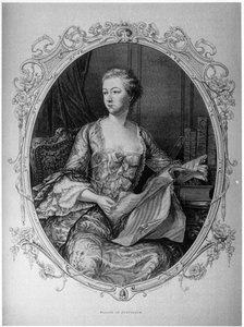 ポンパドゥール夫人、ジャンヌ・アントワネット・ポワソン（1721年～1764年）（ポンパドゥール侯爵夫人）ルイ15世のお気に入り - カルナヴァレ美術館。 作： Unknown artist