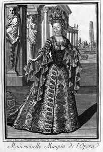 マドモアゼル・モーパン（1670-1707）、フランスの歌手。 作： Unknown artist