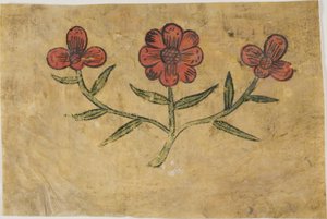 花の原稿カット 作： Unknown artist