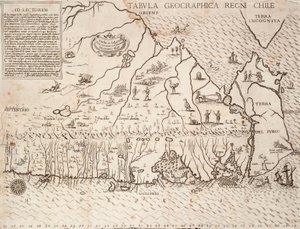 イエズス会が編纂したチリの地図 作： Unknown artist