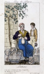 若者のために瓶にミルクを注ぐミルク - 「クリス・ド・パリ」にて、デヴュー。19世紀 作： Unknown artist