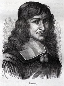 ニコラ・フーケ（1615～1680）、フランスの政治家。アンリ・マルタンの『フランス史』からの挿絵。19世紀