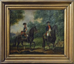 1790年のメストレ・ド・カンプス連隊の将校と兵士 18世紀後半 油彩・キャンバス 作： Unknown artist