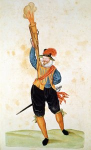 16世紀の "Manuale di pirotechnia, armeria e fortificazioni "に記載された最初の銃器の一つ。 作： Unknown artist