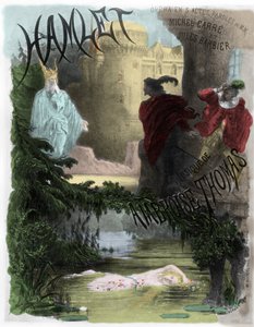 オペラハムレットのポスター（Ambroise Thomasの音楽、Michel CarreとJules Barbierの歌詞による 作： Unknown artist