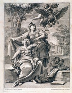 Pietro Locatelli (1695-1764)の "Opus 1"(12 concerti grossi)の楽譜の扉のページ - Locatelliの "12 concertos grossos "の楽譜 1721 Bologna, civico museo musicale 作： Unknown artist