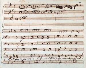 アントニオ・ヴィヴァルディ作曲のオペラ「グリセルダ」のアリア「Estinguere vorrei」の楽譜のページです。
