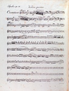 Louis Spohrによる「アルルナ」序曲の楽譜のページ 作： Unknown artist