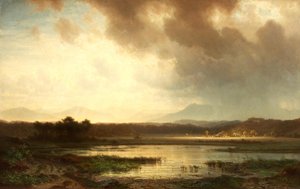 ゼーショフト近郊の湿原でのゲーム 作： Unknown artist