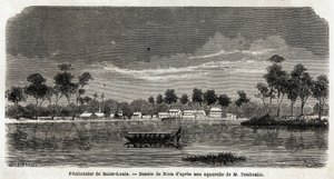 フランス領ギアナのサン・ルイの刑務官は、政府に代わって伐採のみを行う組織で、1859年に、不十分になったサン・ローランの刑務官を拡張する形で設立されましたが、完全に独立していましたが、以下の場所にありました。 作： Unknown artist