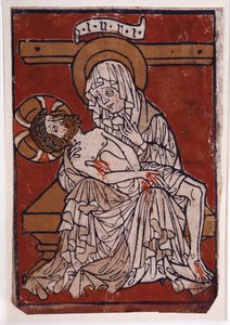 シュティフト・ランバッハ修道院のピエタ、1420-30年頃（カラー版画） 作： Unknown artist